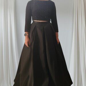 Jovani 2 Piece, Black, Ball Gown, Prom Dress